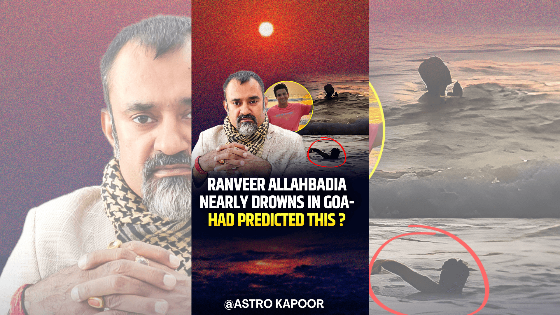 Ranveer Allahbadia Nearly Drowns in Goa- Fault in the Stars? |Had Predicted this? | Prashant Kapoor
