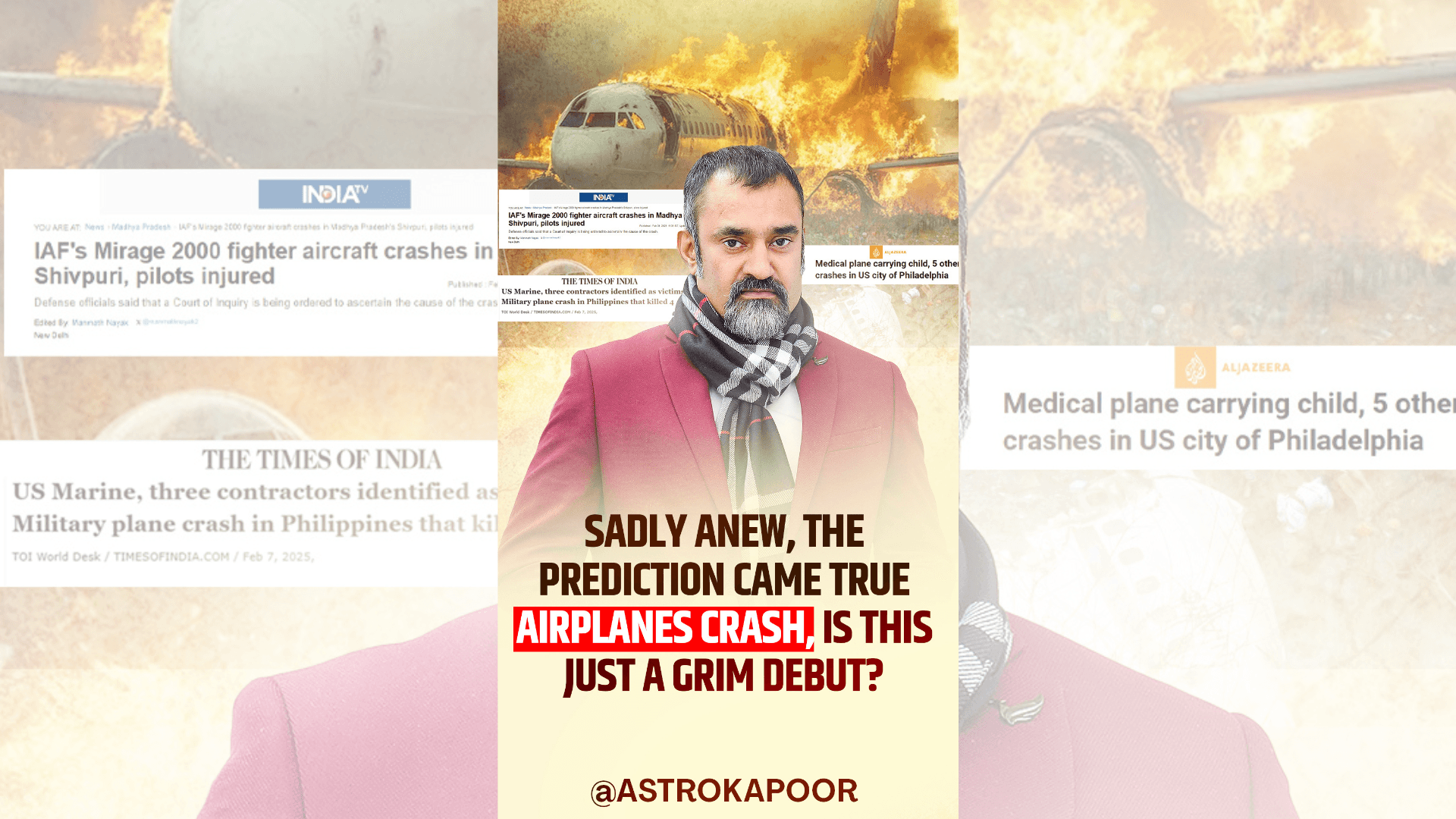 Airplane crash in Brazil, Washington and India | Sadly Prediction Comes True | Prashant Kapoor
