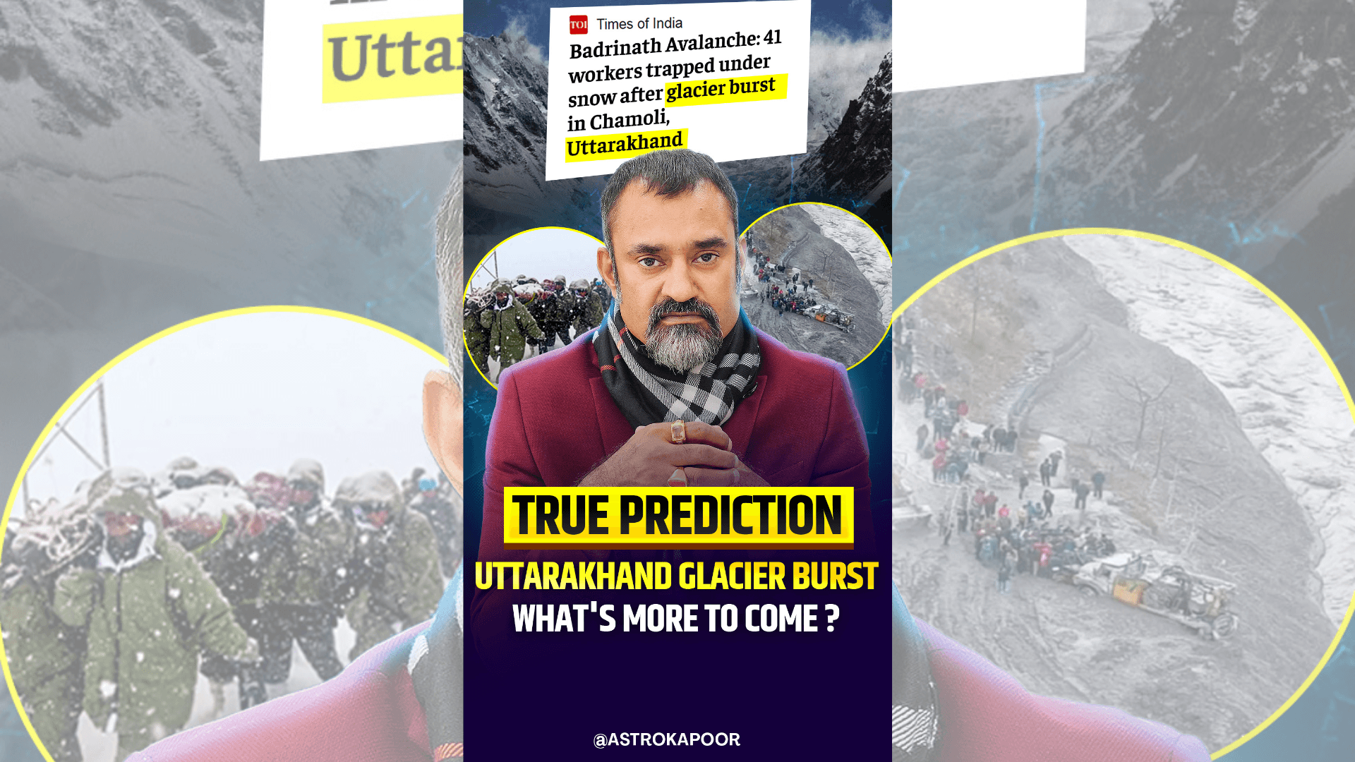Uttarakhand Badrinath Avalanche Glacier Burst | True Prediction by Prashant Kapoor