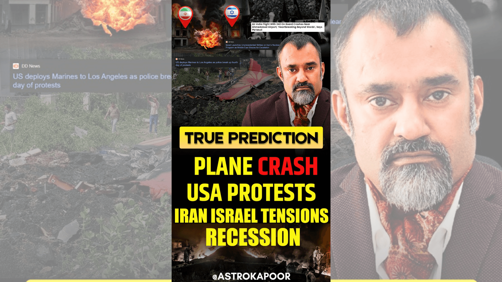 Iran-Israel Tensions, USA Protests & Recession | True Predictions by Prashant Kapoor
