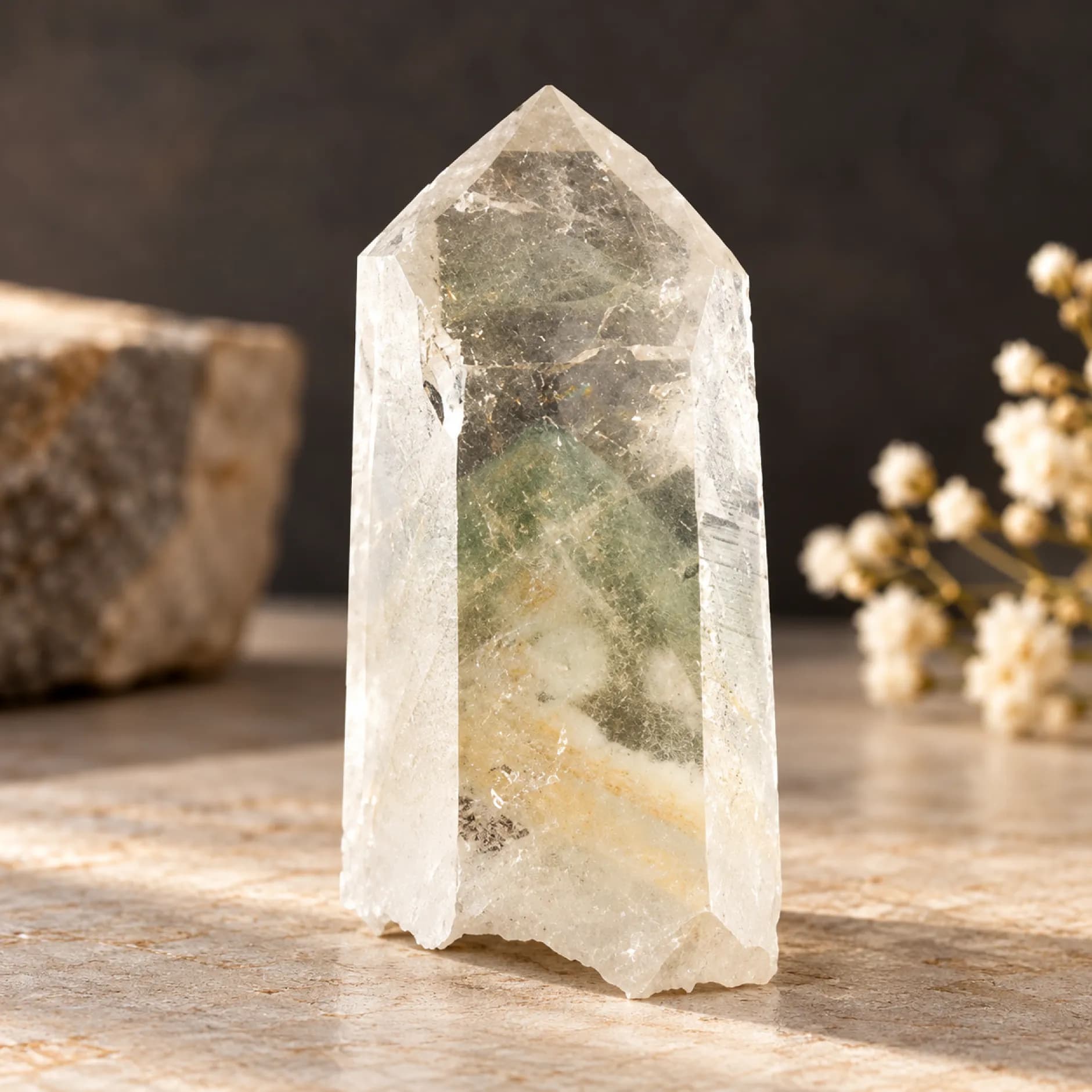 Natural Phantom Quartz Crystal – Meaning, Properties, Benefits & Green Phantom Varieties