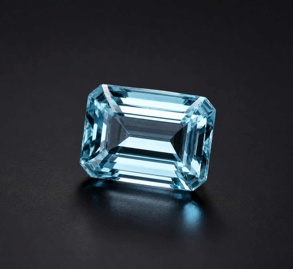 Blue, yellow and white topaz gemstones showing the different topaz colours